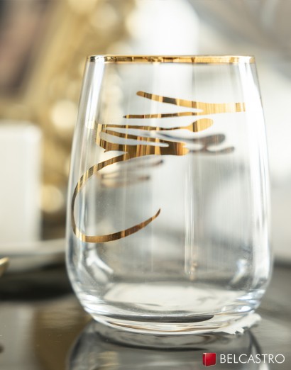 Bicchieri con rilievo oro Villa Altachiara