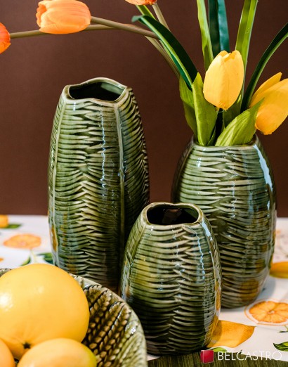 Set vasi verdi in ceramica