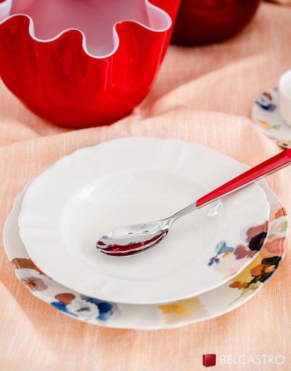 Servizio piatti Silene in porcellana decorata